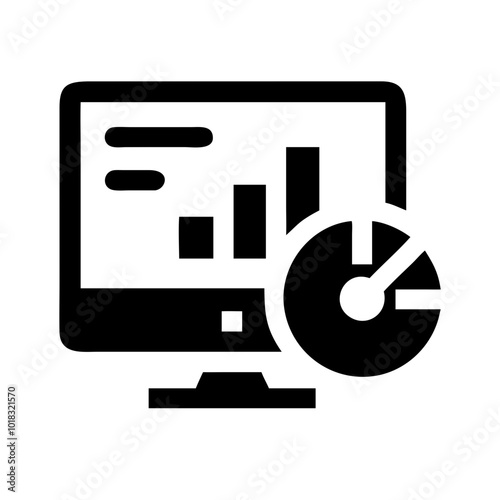 Performance monitoring icon representing analysis and optimization of systems
