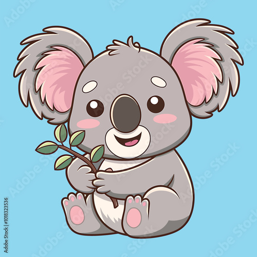 Koala bear cute cartoon vector illustration Cartoon koala bear