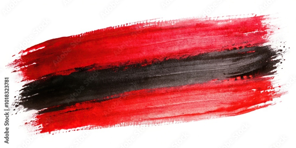 Abstract red and black watercolor brush strokes Macro Abstract red and black watercolor brush strokes Macro
