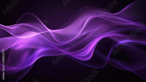 Wallpaper Mural Abstract purple speed lines and curves with glowing effects, creating a dynamic business look. Torontodigital.ca