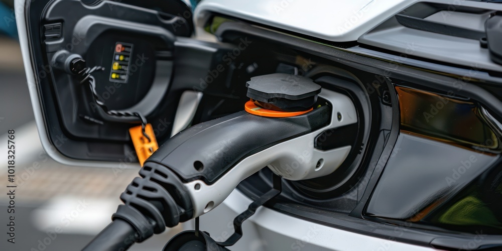 close up power supply plug for hybrid electric car charging battery close up power supply plug for hybrid electric car charging battery