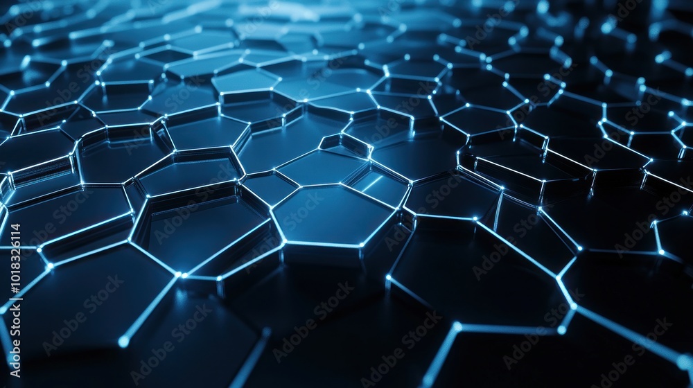 Abstract Blue Hexagon Pattern Abstract Blue Hexagon Pattern