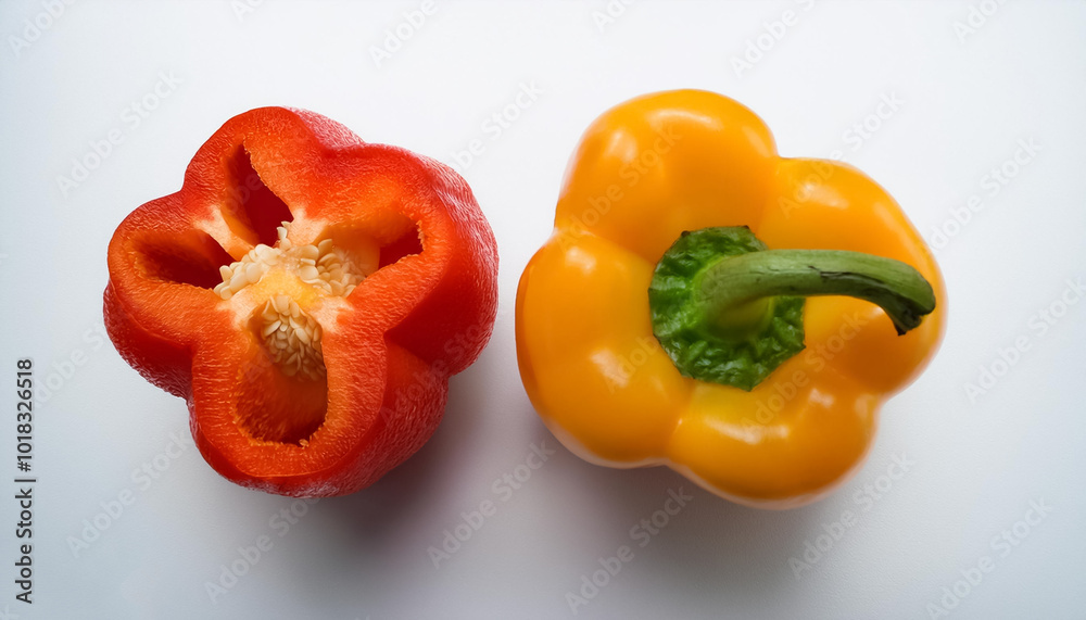 Sweet pepper, isolated on a clean white background Sweet pepper, isolated on a clean white background