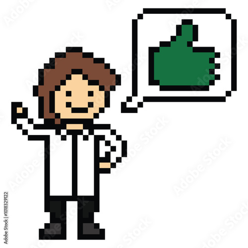 Wallpaper Mural Cute pixel cartoon 8bit character man doctor or scientist game care for decoration pharmacist male doctor uniform in hospital 8 bit male pixel art png vector. Torontodigital.ca