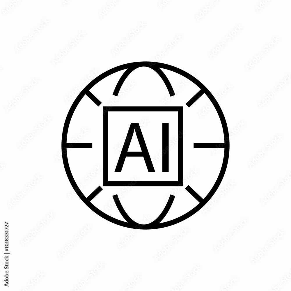 ai future icon sign vector ai future icon sign vector