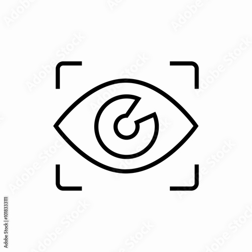 eye scanner icon sign vector