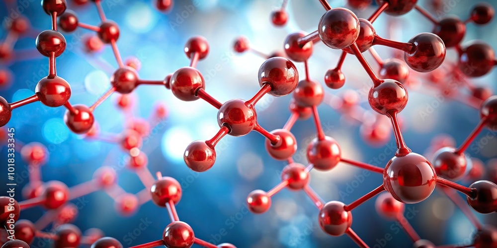 Abstract red molecule structure background Abstract red molecule structure background