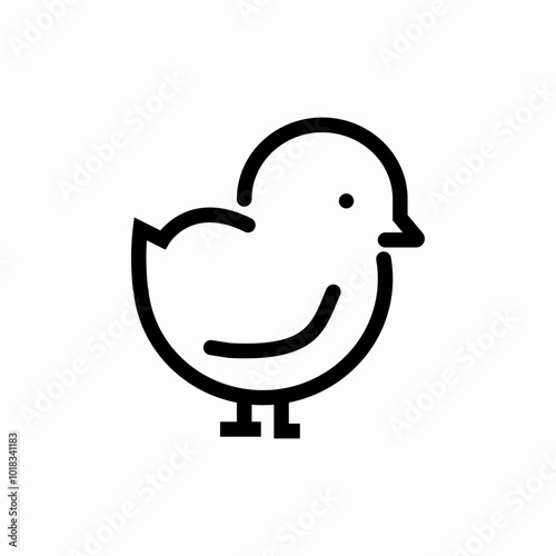 baby chick icon sign vector