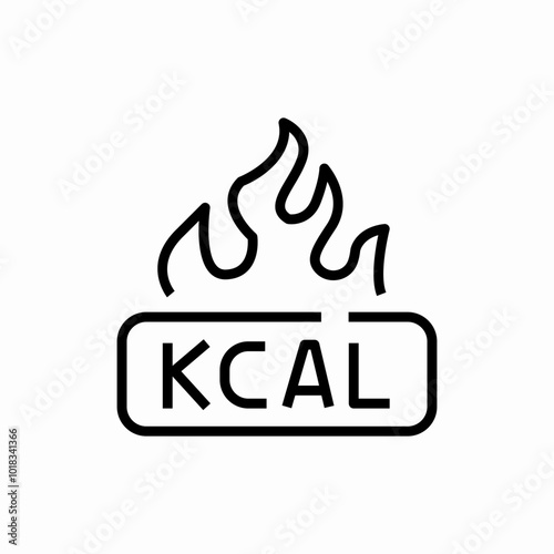 calorie value icon sign vector