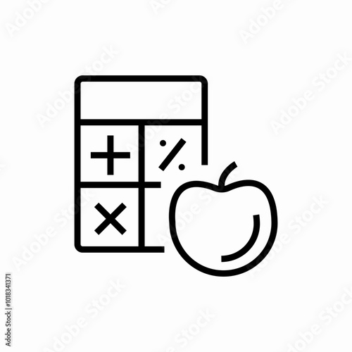 calorie calculator icon sign vector