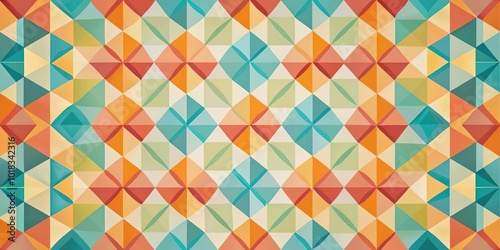 Wallpaper Mural abstract geometric background with seamless pattern Reflected Torontodigital.ca