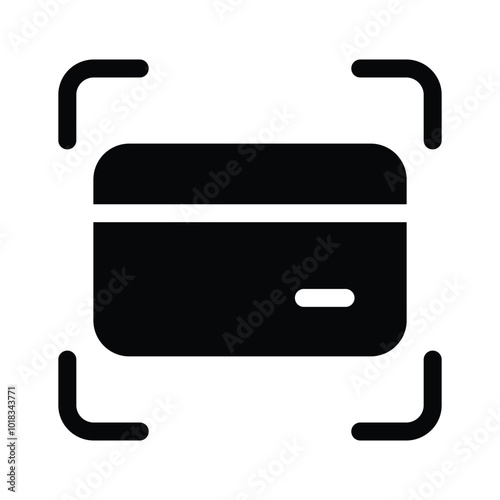 Credit card scanning vector design in modern style