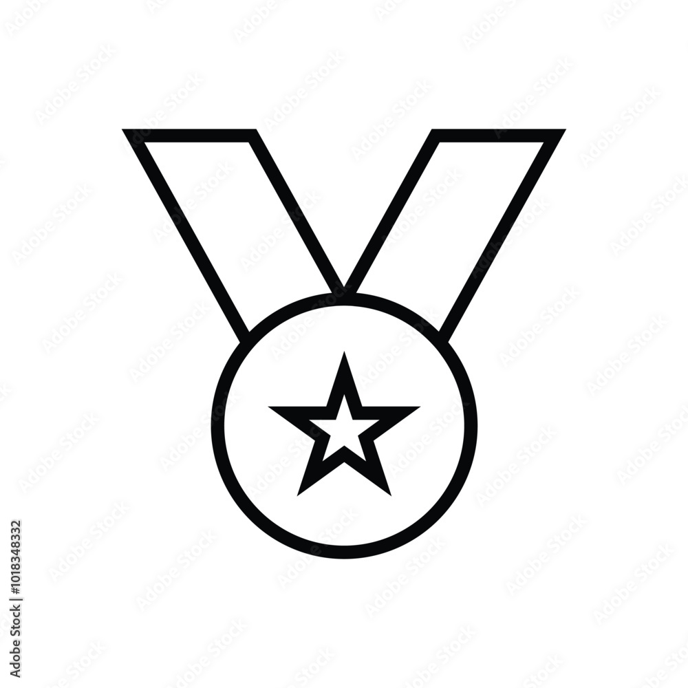 Medal line out sports interface icon. Medal line out sports interface icon.