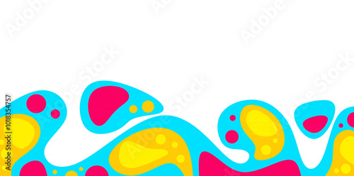 Abstract fluid shapes frame element illustration