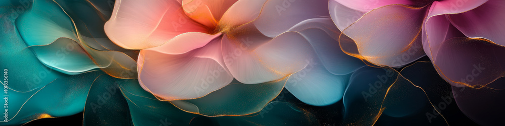 Ethereal Abstract Flower in Vibrant Purple and Blue Tones Ethereal Abstract Flower in Vibrant Purple and Blue Tones