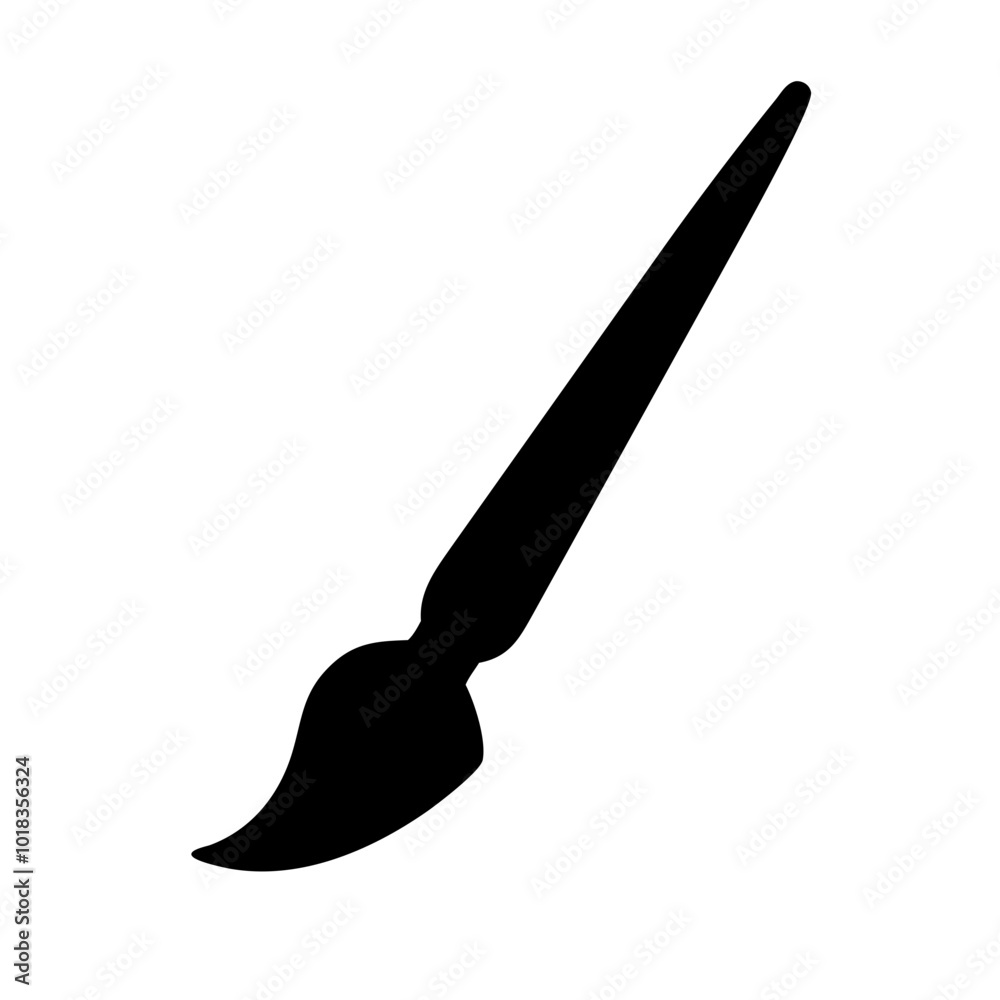 Fototapeta premium Silhouette of a paintbrush. Paintbrush icon vector illustration 