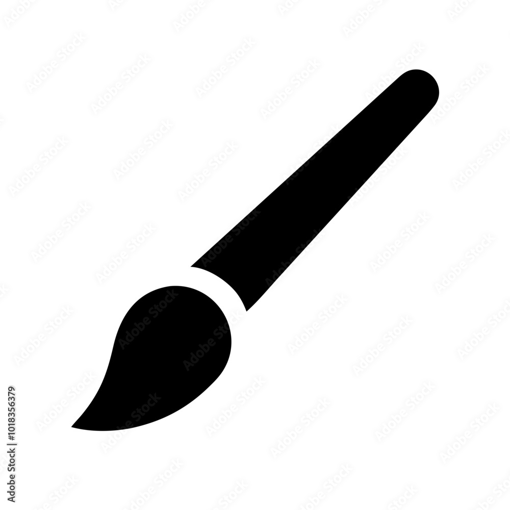 Silhouette of a paintbrush. Paintbrush icon vector illustration Silhouette of a paintbrush. Paintbrush icon vector illustration