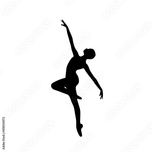 gymnastic shilhoutte vector on white background photo