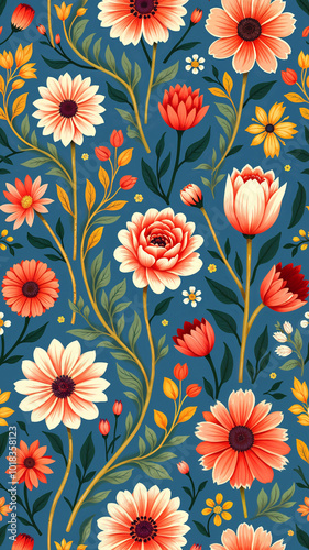 Wallpaper Mural Pattern ornament created by artificial intelligence Torontodigital.ca