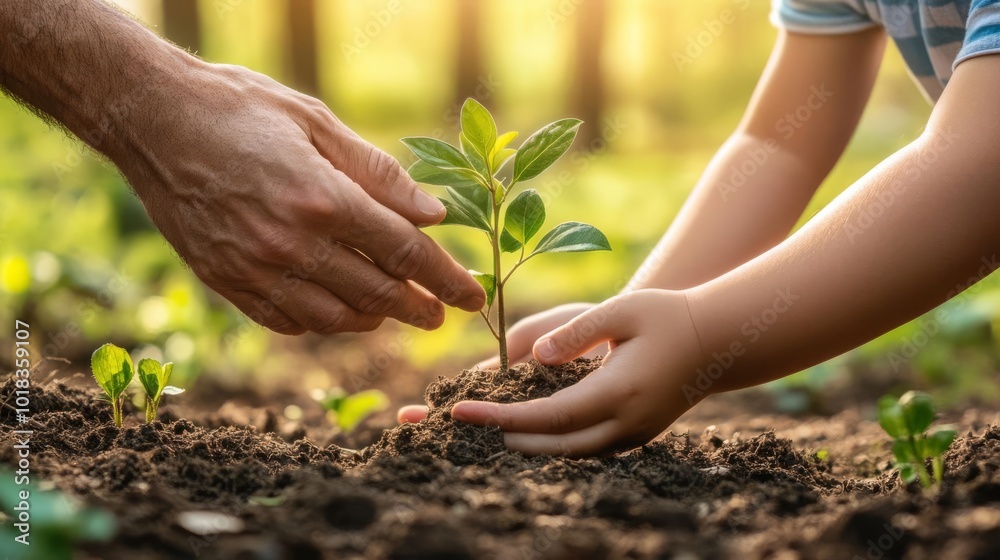 Fototapeta premium hope in future generation optimism sustainability