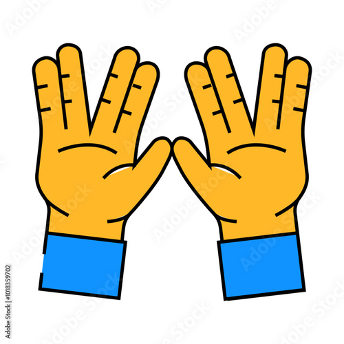 jewish prayer gesture line icon vector. jewish prayer gesture sign. isolated symbol illustration