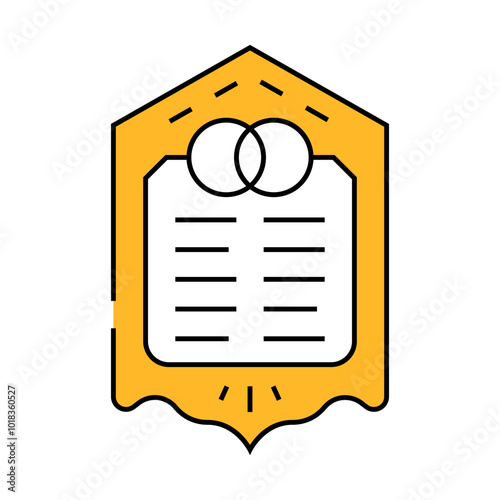 ketubah marriage contract line icon vector. ketubah marriage contract sign. isolated symbol illustration