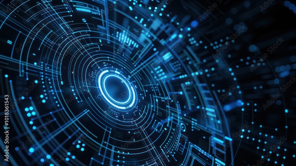 Fototapeta premium Abstract Futuristic Digital Background