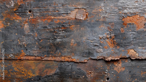 Industrial Rust Texture: Panoramic grunge texture of a rusted metal surface photo