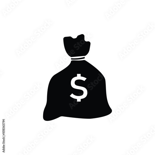 Money investment isolated flat icon, vector illustration graphic.