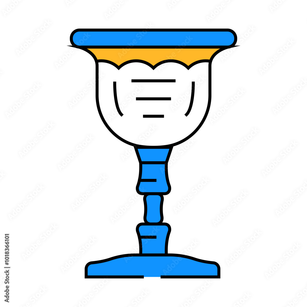 kiddush cup jewish line icon vector. kiddush cup jewish sign. isolated symbol illustration kiddush cup jewish line icon vector. kiddush cup jewish sign. isolated symbol illustration