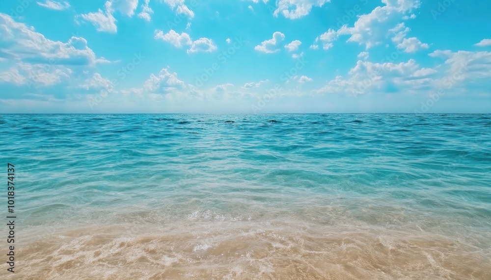 Obraz premium Stunning Turquoise Ocean Backdrop for a Dreamy Destination Beach Wedding, Perfect for Your Romantic Beach Ceremony and Reception