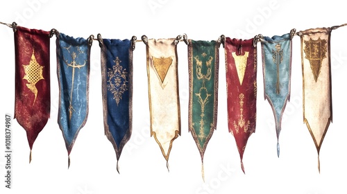 Medieval Banner Chain with Gold Details