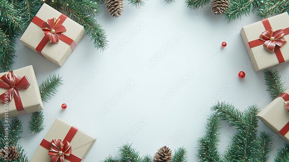 A christmas gift, xmas or present box objects on holiday mood background in winter. Merry christmas A christmas gift, xmas or present box objects on holiday mood background in winter. Merry christmas