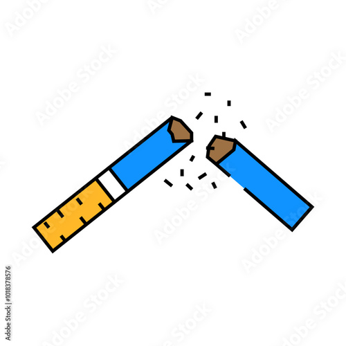 quit smoking cigarette line icon vector. quit smoking cigarette sign. isolated symbol illustration