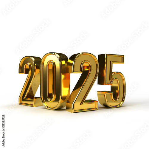 Happy new year 2024 golden 3d numbers with luxury text transparent background