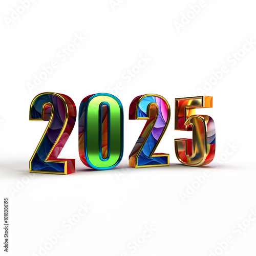 Happy new year 2024 golden 3d numbers with luxury text transparent background