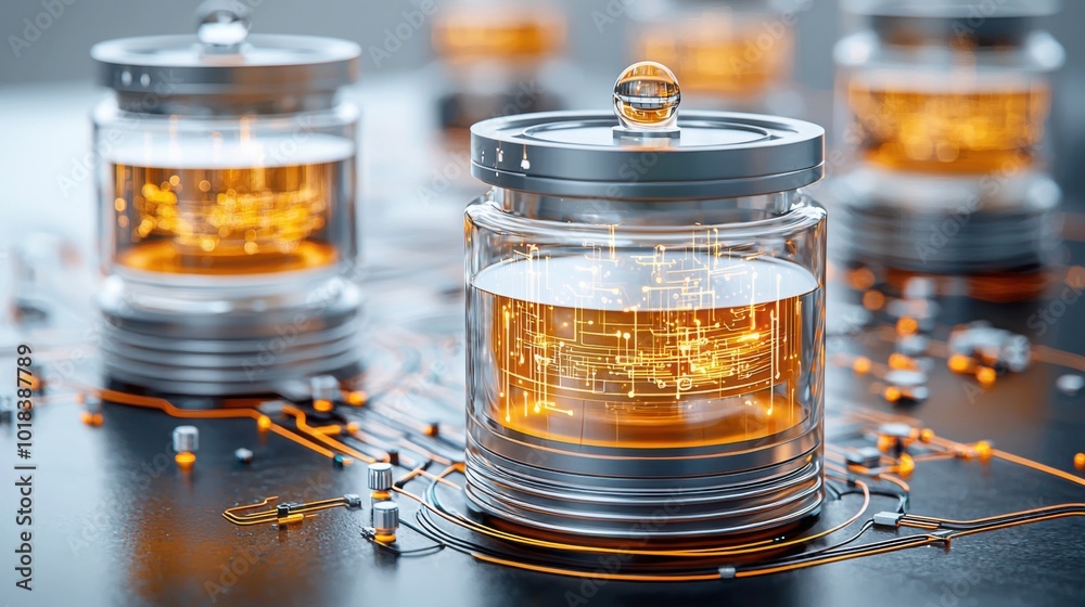 Futuristic 3D model showcasing interconnected cyber engineering systems with clean lines and geometric shapes in a neutral color palette. Futuristic 3D model showcasing interconnected cyber engineering systems with clean lines and geometric shapes in a neutral color palette.
