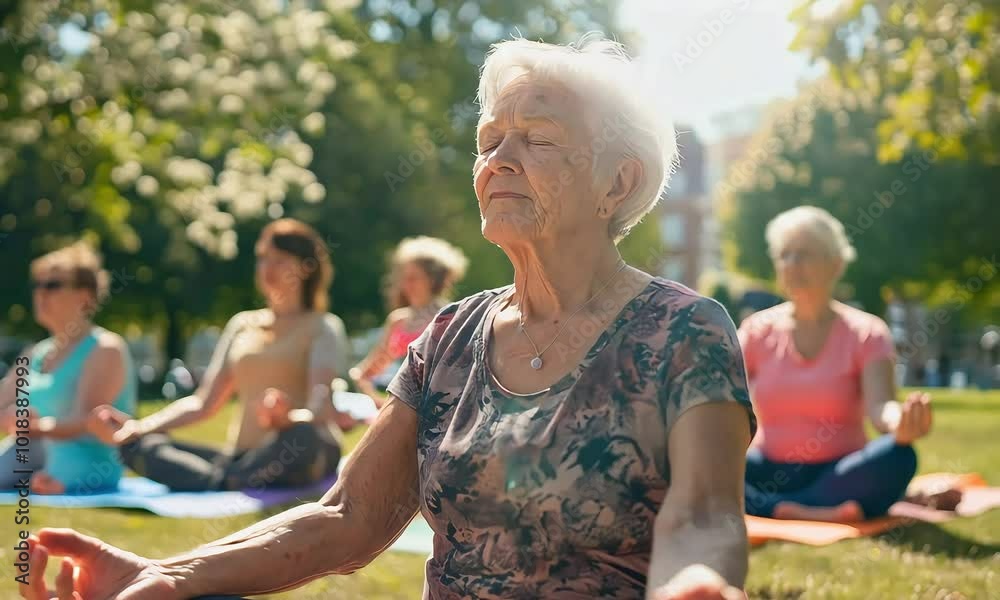 Peaceful Senior Yoga in the Park Peaceful Senior Yoga in the Park