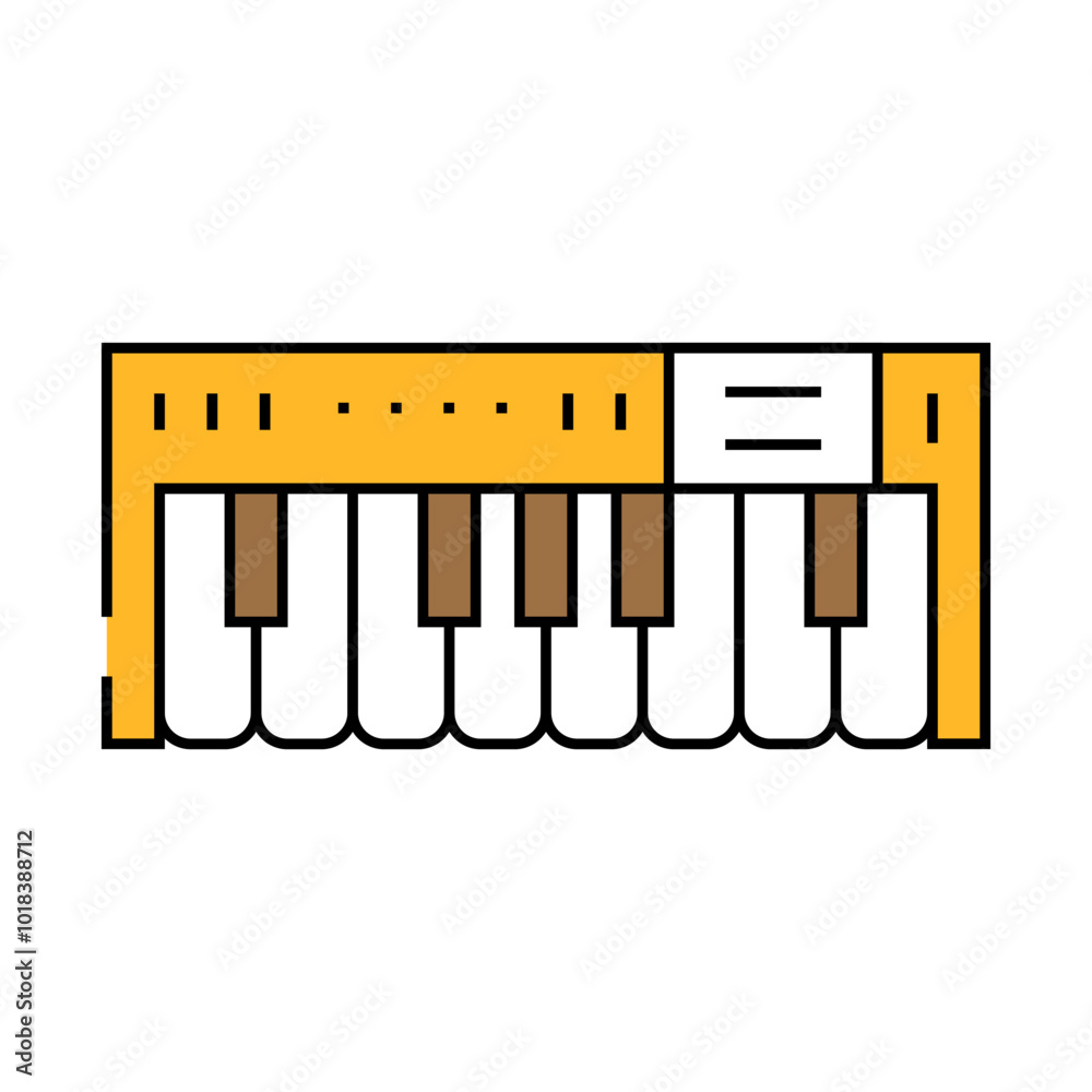 piano keys retro music line icon vector. piano keys retro music sign. isolated symbol illustration piano keys retro music line icon vector. piano keys retro music sign. isolated symbol illustration