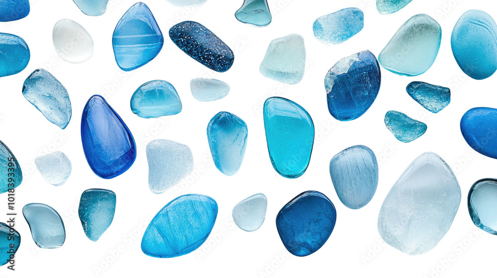 Naklejka premium blue gem stone transparent background