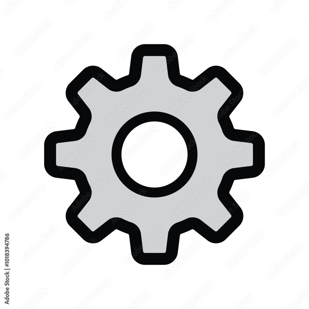 Setting Icon, gear icon, vector. Cogwheel silhouette icon, logo design foe app, website. Settings, gear icon with stroke line on white background. Automobile icon, Symbol, adjustments, control panel. Setting Icon, gear icon, vector. Cogwheel silhouette icon, logo design foe app, website. Settings, gear icon with stroke line on white background. Automobile icon, Symbol, adjustments, control panel.