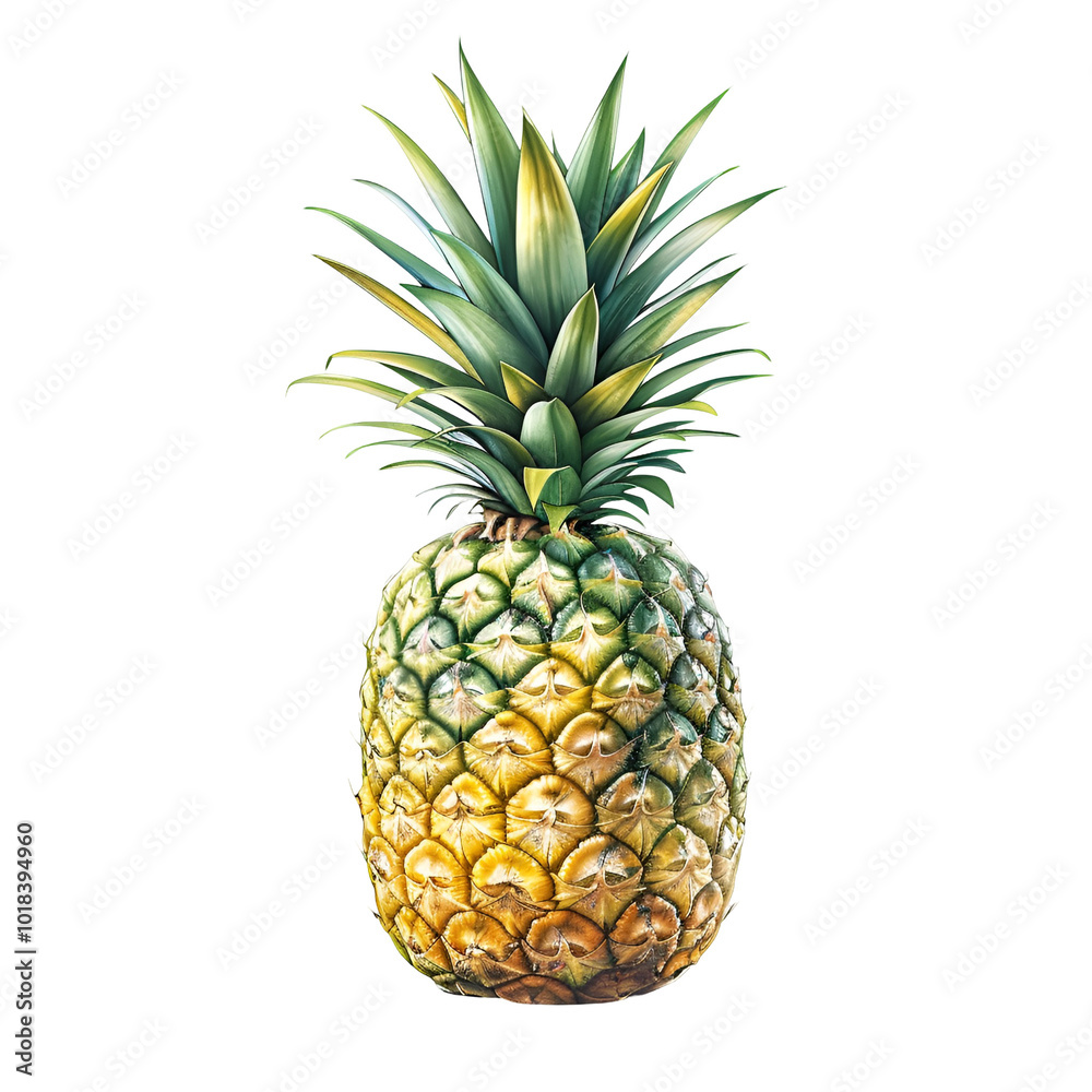 Pineapple and Flowers Clipart Vector Illustration Pineapple and Flowers Clipart Vector Illustration