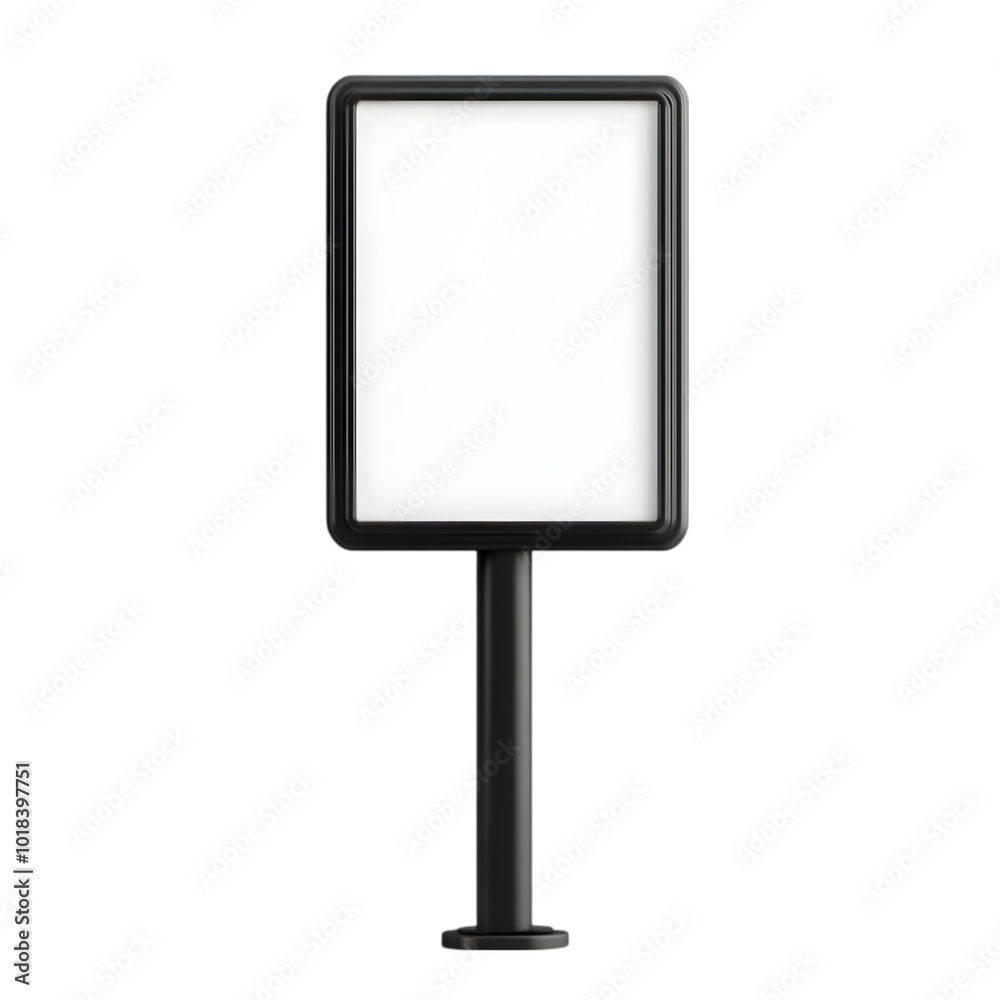 Blank advertising board on white background transparent background Blank advertising board on white background transparent background