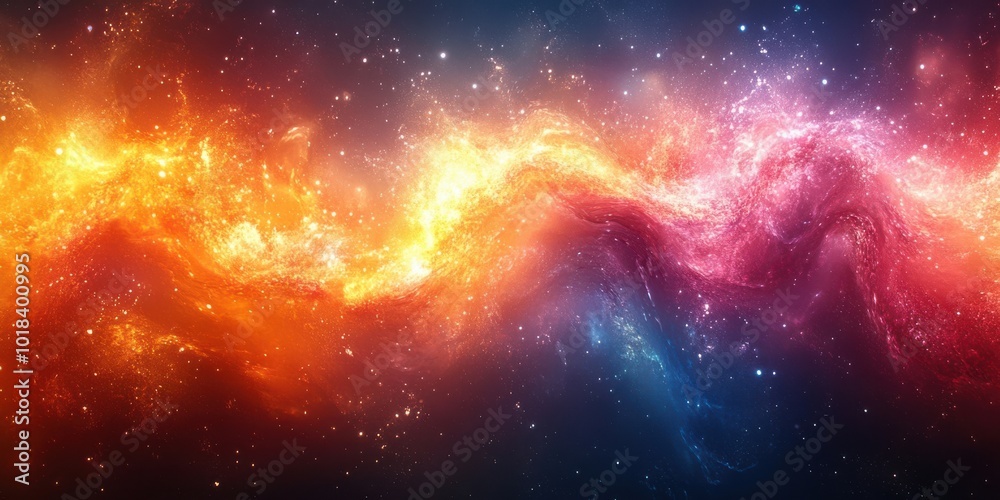 Cosmic Dance of Light and Color in a Starry Canvas Cosmic Dance of Light and Color in a Starry Canvas