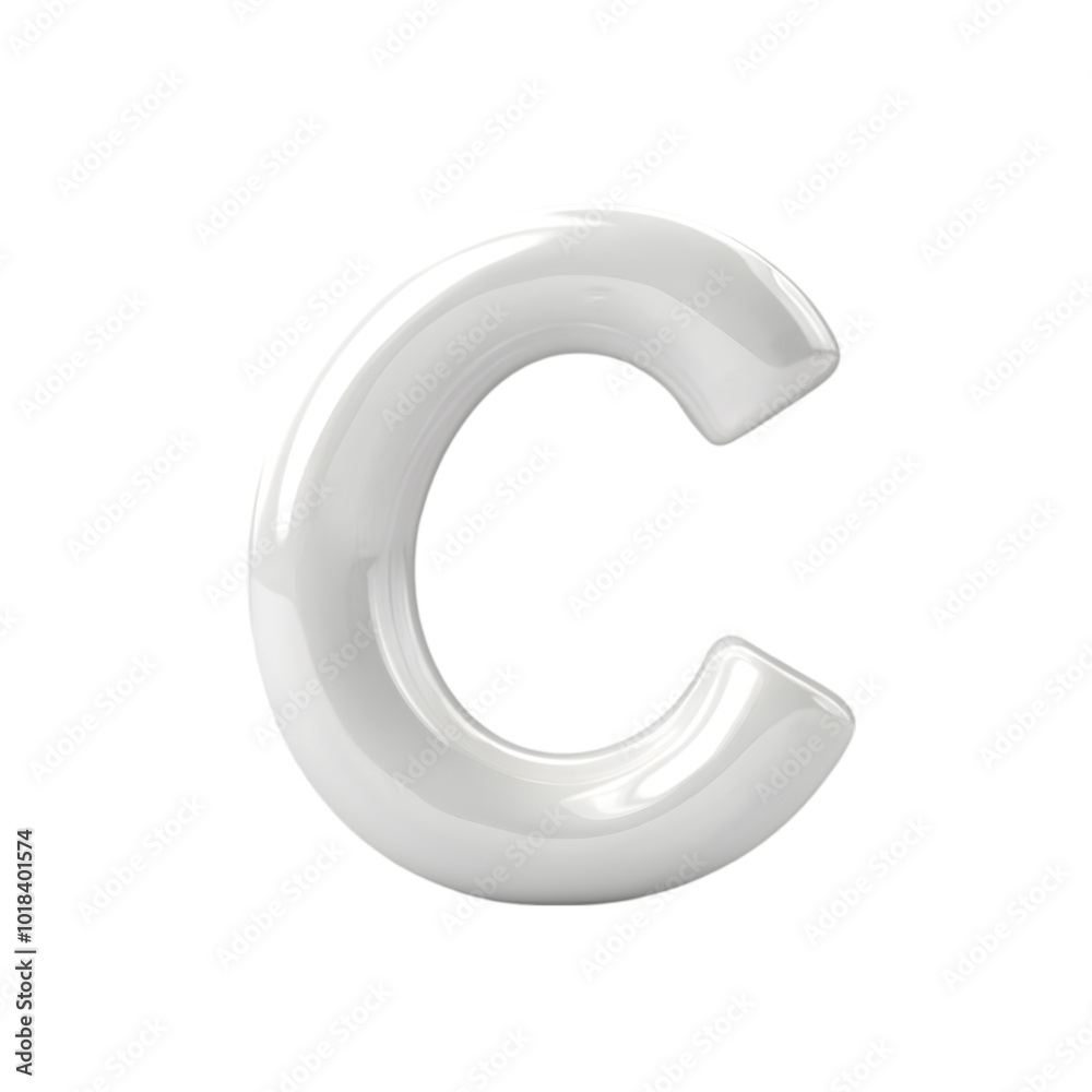 Stylish letter C, white isolate background transparent background Stylish letter C, white isolate background transparent background