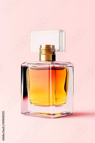 A sleek and elegant perfume bottle with a rectangular shape