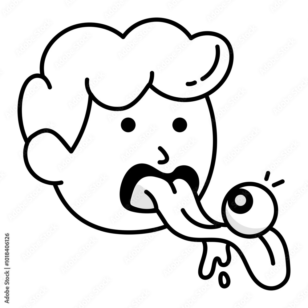 A doodle icon of a creepy character
A doodle icon of a creepy character