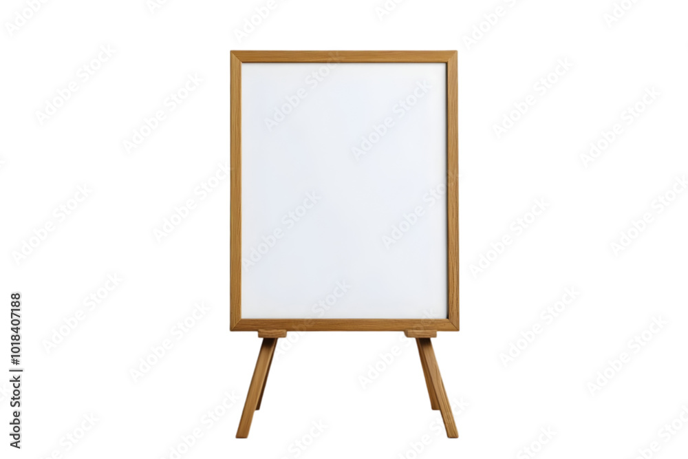 Blank easel frame with white background transparent background Blank easel frame with white background transparent background