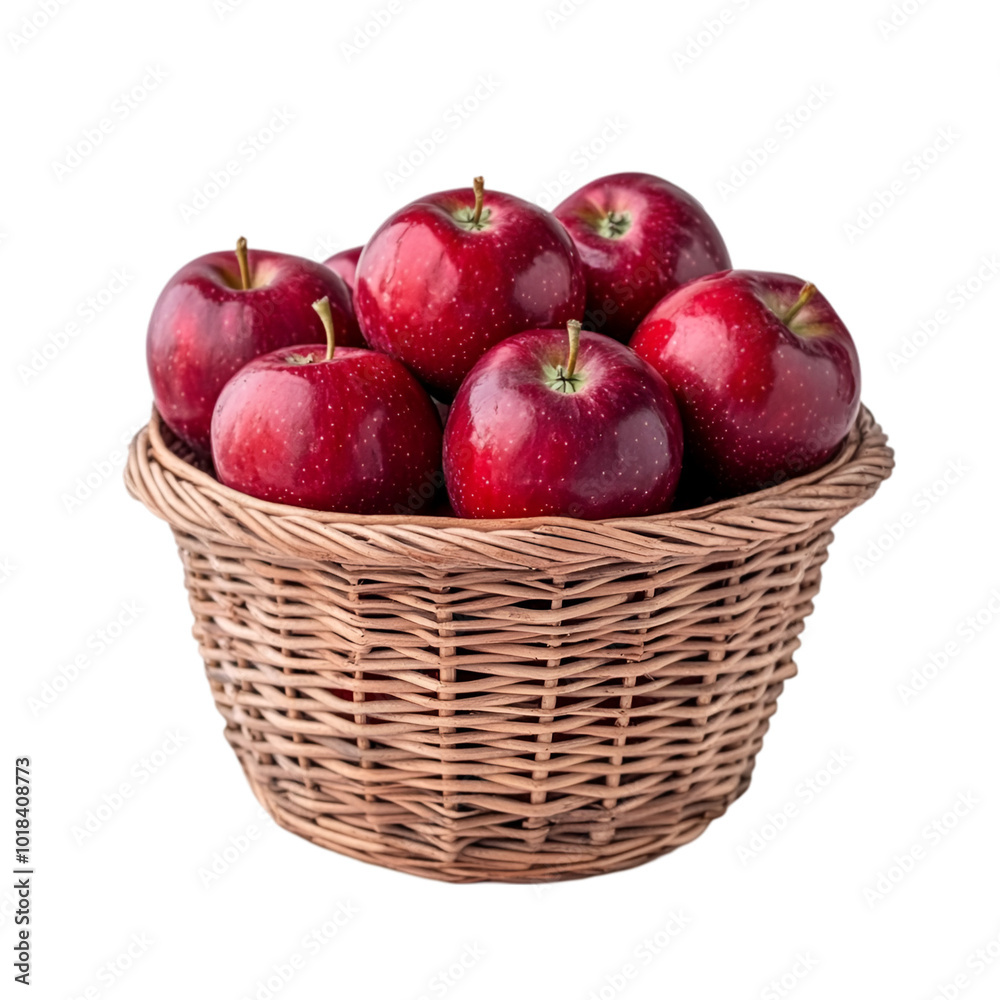 Basket of Fresh Red apple isolated on white background
Basket of Fresh Red apple isolated on white background