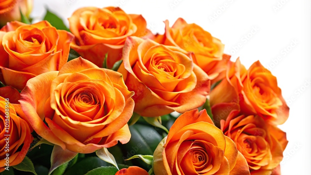 Orange roses isolated on white background silhouette Orange roses isolated on white background silhouette